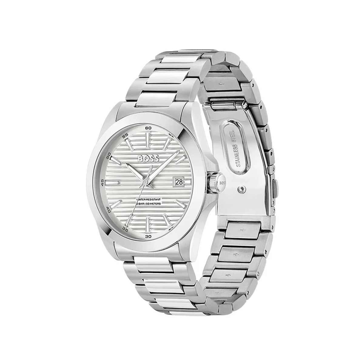 Hugo Boss Men’s Strike Watch, Silver