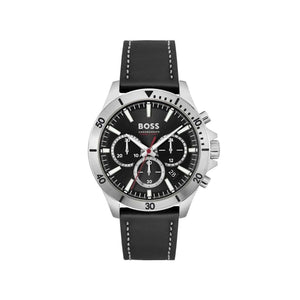 Hugo Boss Men’s Trooper Watch, Silver & Black