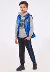 Hashtag Boy Gilet 3 Piece Outfit Set, Blue Multi