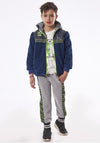 Hashtag Boys Teddy Jacket Tracksuit Set, Navy Multi