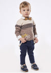 Hashtag Boys Sweater, Shirt & Chinos Outfit, Beige Multi