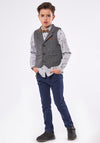 Hashtag Boys Waistcoat, Shirt & Chinos Outfit, Grey