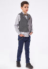 Hashtag Boys Waistcoat, Shirt & Chinos Outfit, Grey