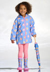 Hatley Girls Sun Long Sleeve Rain Jacket, Blue