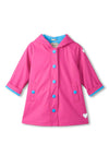 Hatley Girls Raspberry Long Sleeve Rain Jacket, Pink