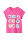Hatley Girls Daisy Short Sleeve Tee, Pink