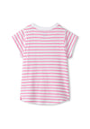 Hatley Girls Stripes and Sequins Tee, White