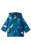 Hatley Baby Boys Dinosaur Colour Changing Raincoat, Blue Multi