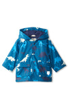 Hatley Baby Boys Dinosaur Colour Changing Raincoat, Blue Multi