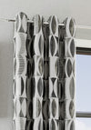 EA Design Himalayan Interlined 90x90” Eyelet Curtains, Onyx