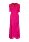 Hope & Ivy The Harriet Embellished Wrap Maxi Dress, Pink