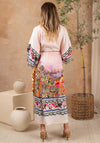 Hope & Ivy The Libby Kimono Maxi Dress, Pink Multi