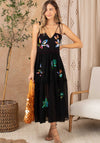 Hope & Ivy The Lindsey Sequin Embellished Tiered Dress, Black