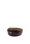 Ibex England Stitched Edge Leather Belt, Burgundy