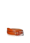 Ibex England Stitched Edge Leather Belt, Cognac