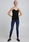 ICHI Lace Cami Top, Black