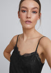 ICHI Lace Cami Top, Black