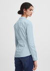 ICHI Long Sleeve Tailored Shirt, Cashmere Blue