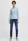 ICHI Long Sleeve Tailored Shirt, Cashmere Blue