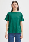 ICHI Basic Crew Neck T-Shirt, Cadmium Green