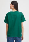 ICHI Basic Crew Neck T-Shirt, Cadmium Green