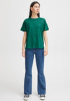 ICHI Basic Crew Neck T-Shirt, Cadmium Green
