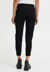ICHI Kate Cropped Jogger Trousers, Black