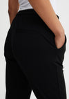 ICHI Kate Cropped Jogger Trousers, Black