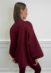 Serafina Relaxed Crew Neck Sweatshirt, Wine