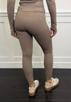 Serafina Plain High Waisted Leggings, Beige