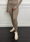 Serafina Plain High Waisted Leggings, Beige