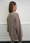 Serafina Relaxed Crew Neck Sweatshirt, Beige