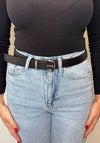 Serafina Collection Faux Leather Belt, Black