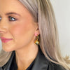 M Collection Ball Earrings, Gold