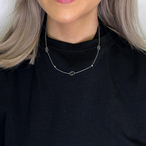 M Collection CD Necklace, Silver