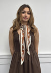 Serafina Polka Dot Detail Scarf, Brown