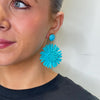 Serafina Collection Floral Drop Earrings, Blue