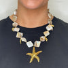 Serafina Collection Shell Detail Starfish Necklace, White