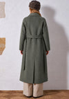 Yerse Carlotta Wool Blend Coat, Green