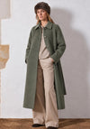 Yerse Carlotta Wool Blend Coat, Green