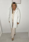 D.E.C.K By Decollage Lapel Collar Long Coat, Cream