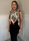 Serafina Collection Botanical Print Scarf, Orange Multi