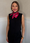 Serafina Collection Paisley Print Scarf, Dark Pink