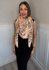 Serafina Collection Butterfly Print Scarf, Peach