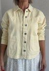 Vero Moda Jamie Button-Down Denim Jacket, Mellow Yellow