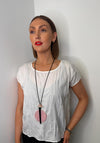 Serafina Collection Large Pendant Necklace, Pink
