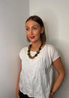 Serafina Collection Stone Short Necklace, Olive Green