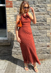TOPSHOP Nina Broderie Maxi Dress, Brown