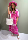 Serafina Collection One Size Tie Dye Maxi Dress, Pink