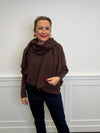 D.E.C.K By Decollage Wrap Over Scarf, Chocolate Brown